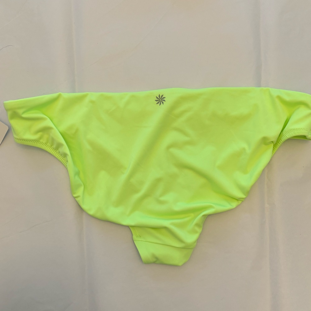 Large / Athleta Clean Medium Bikini Bottom / Neon